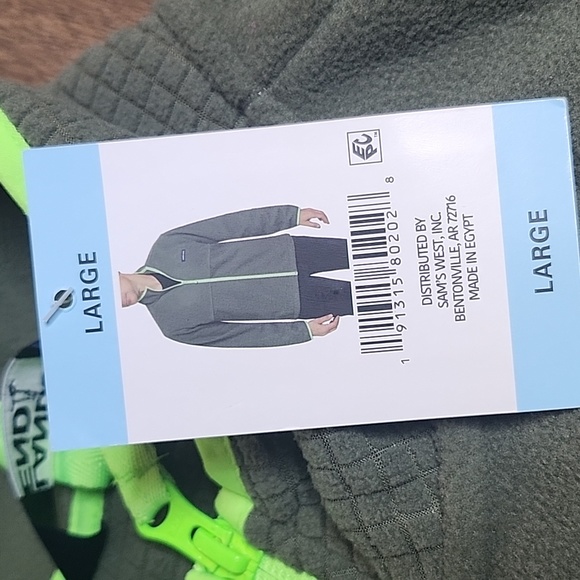 NWT Land's End Men's Grid Fleece Jacket - Picture 4 of 7